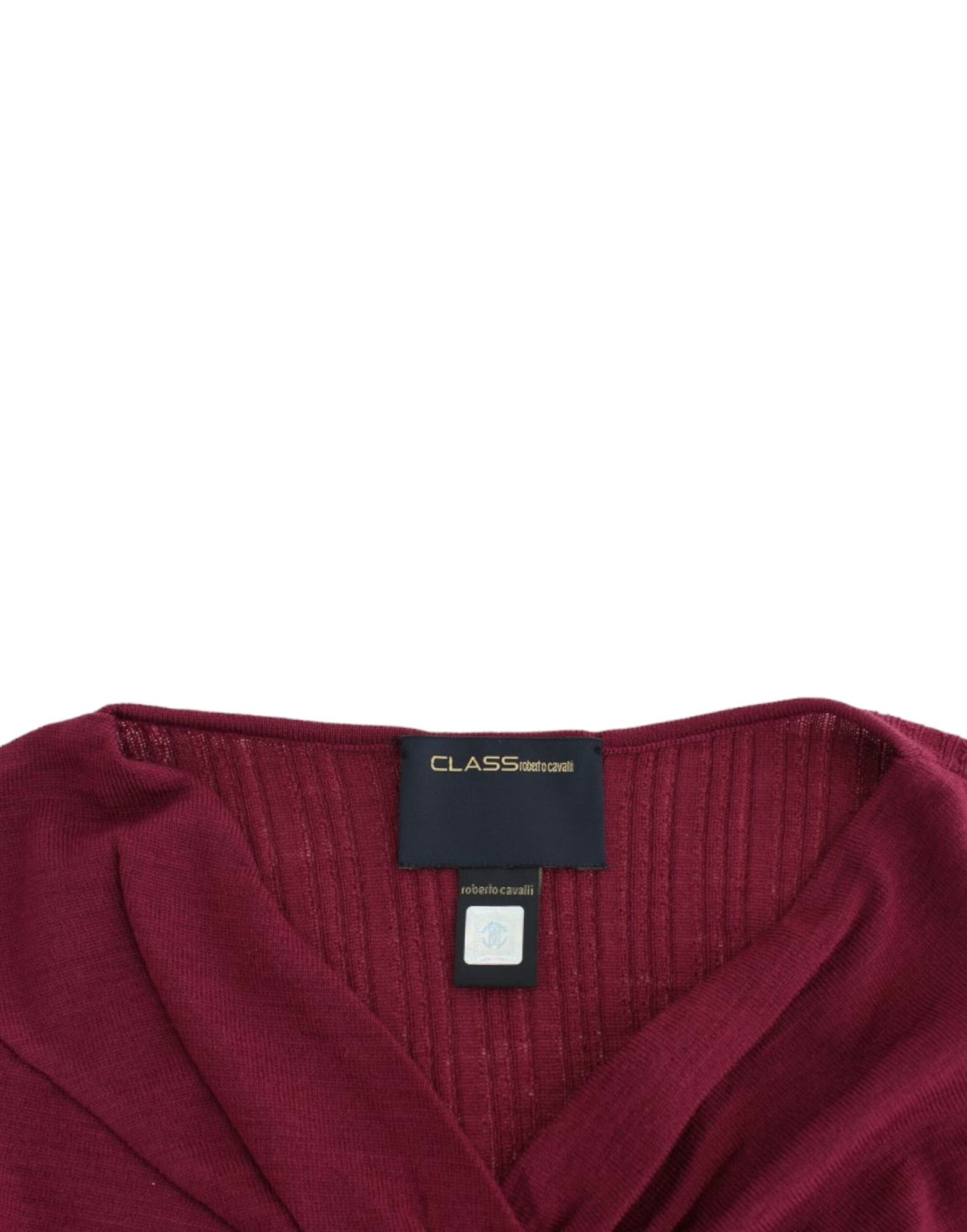 Purple knitted wool sweater