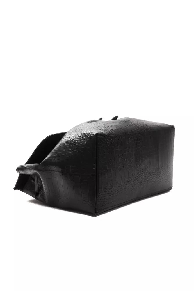 Black Leather Women Shoulder Bag